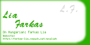 lia farkas business card